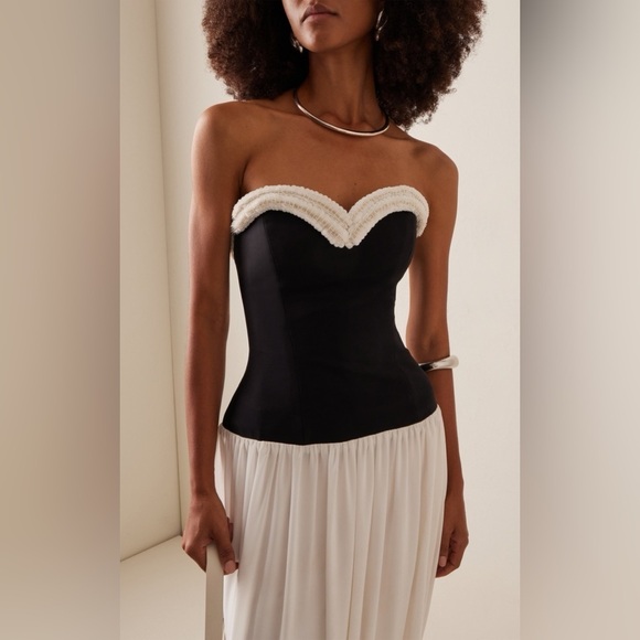 SIMKHAI Augusta asymmetric bustier dress - Picture 4 of 12